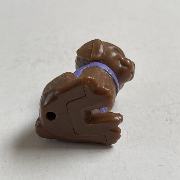 Barbie Mattel Chelsea Pet Animal Brown Winking Dog With Purple Vest - Picture 5 of 7